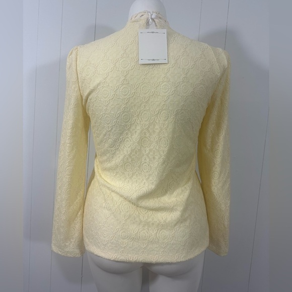 NEW Feifei Dress Womens Top Size 2xL Victorian Fairy Goth Dainty Yellow Lace - Picture 4 of 9